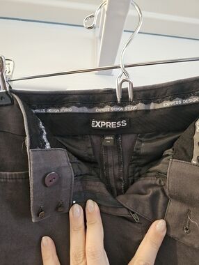 EXPRESS Size 0R Dark Gray Mid-Rise Columnist Dress Pant
